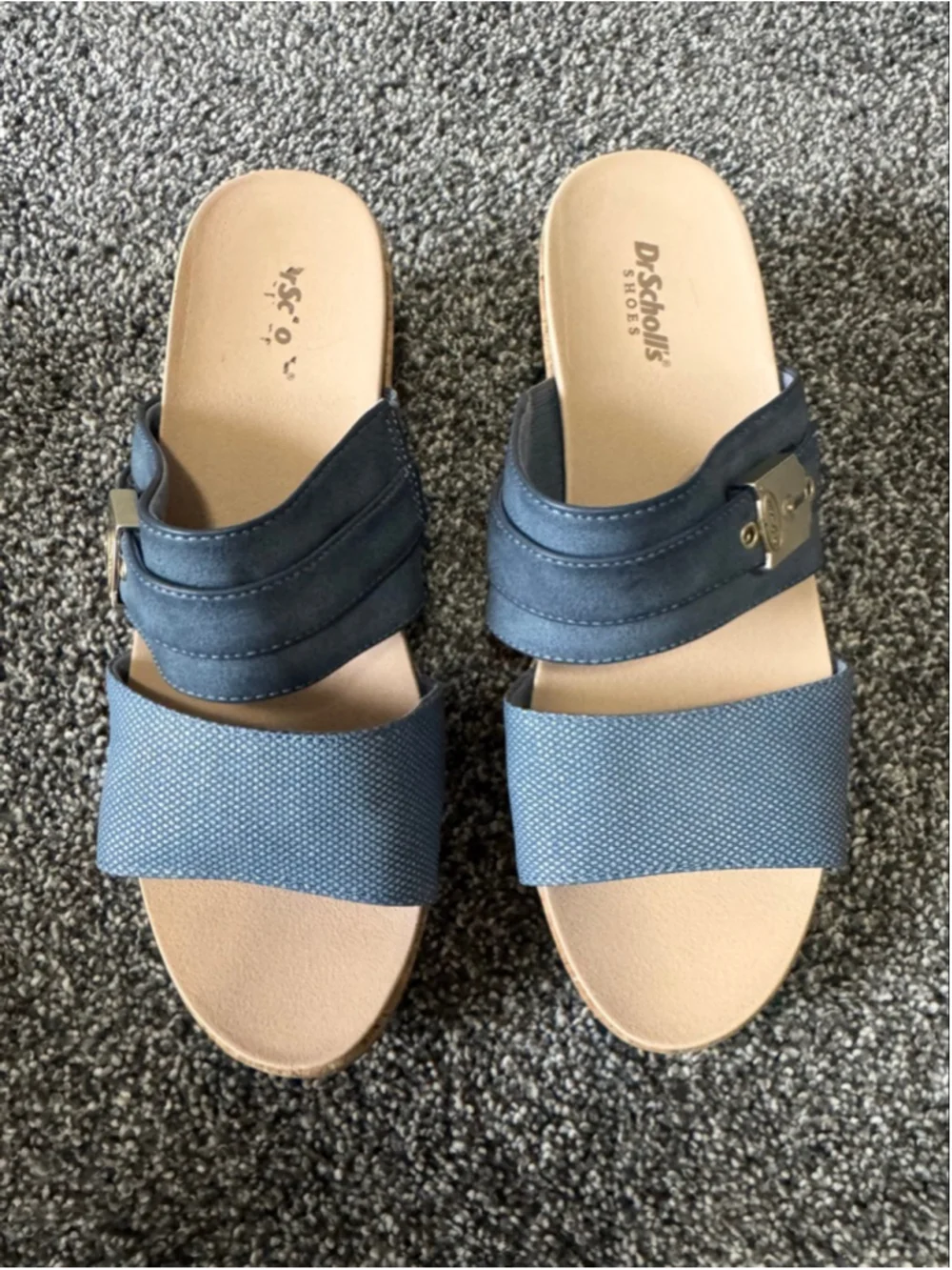 Women's Dr. Scholl's Cali Vibe Women's Sandals in Oxide Blue Size 8